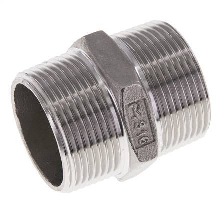 1 1/4'' NPT Acero inoxidable Espiga doble 16 Bar