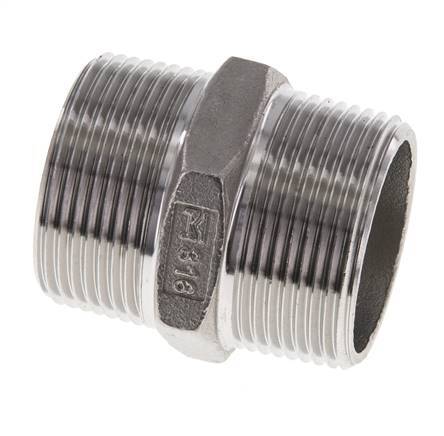 1 1/4'' NPT Acero inoxidable Espiga doble 16 Bar