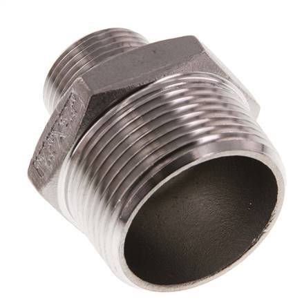 R 1 1/4'' x R 3/4'' Acero inoxidable de doble espiga 16 Bar