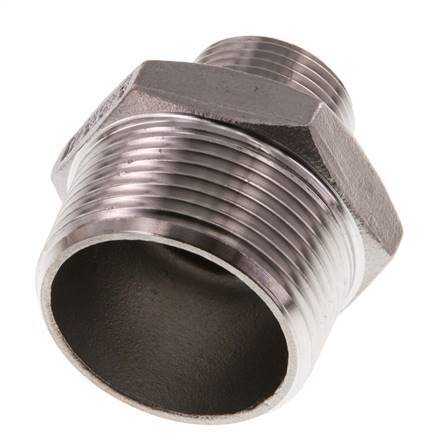 R 1 1/4'' x R 3/4'' Acero inoxidable de doble espiga 16 Bar