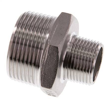 R 1 1/4'' x R 3/4'' Acero inoxidable de doble espiga 16 Bar