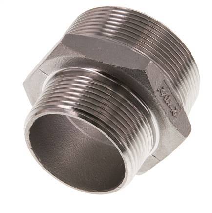 R 2'' x R 1 1/2'' Acero inoxidable de doble espiga 16 Bar