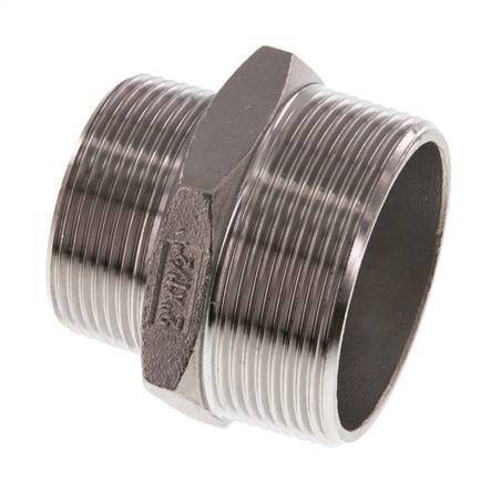R 2'' x R 1 1/2'' Acero inoxidable de doble espiga 16 Bar