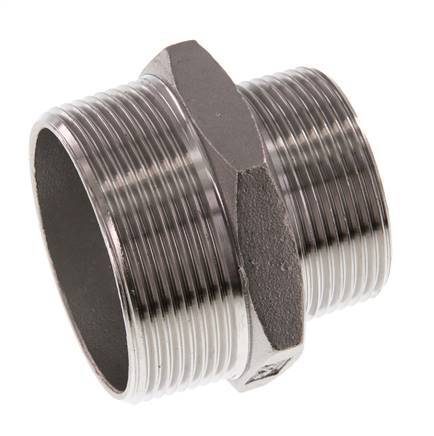 R 2'' x R 1 1/2'' Acero inoxidable de doble espiga 16 Bar