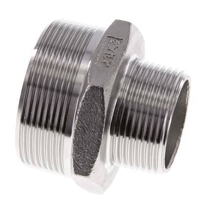 R 2'' x R 1 1/4'' Acero inoxidable de doble espiga 16 Bar