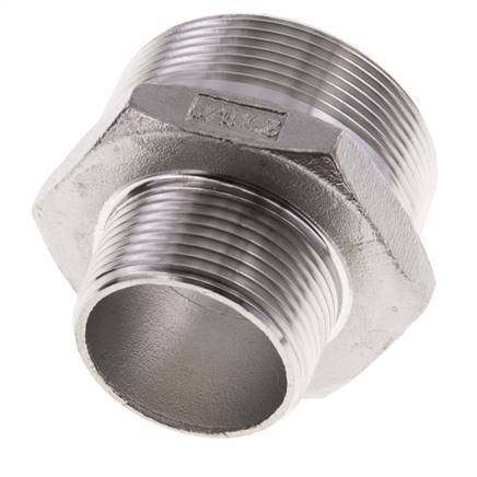 R 2'' x R 1 1/4'' Acero inoxidable de doble espiga 16 Bar
