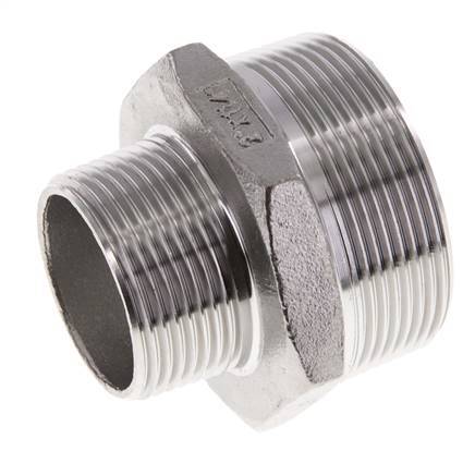 R 2'' x R 1 1/4'' Acero inoxidable de doble espiga 16 Bar