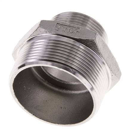 R 2'' x R 1 1/4'' Acero inoxidable de doble espiga 16 Bar