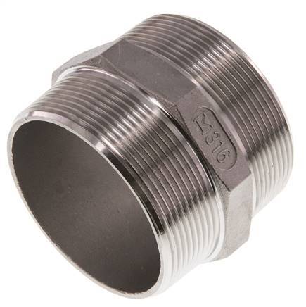 R 2 1/2'' Acero inoxidable de doble espiga 16 Bar