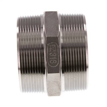 R 2 1/2'' Acero inoxidable de doble espiga 16 Bar