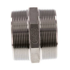R 2 1/2'' Acero inoxidable de doble espiga 16 Bar