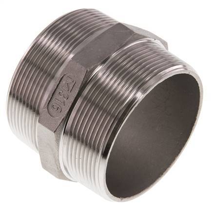 R 2 1/2'' Acero inoxidable de doble espiga 16 Bar