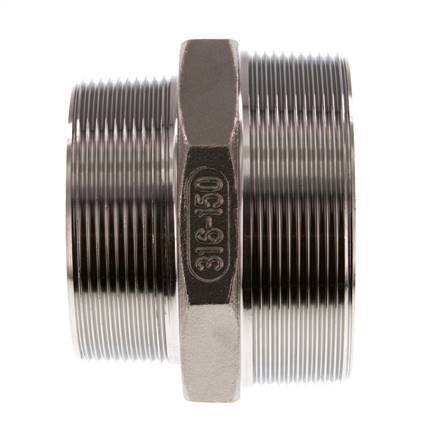 R 3'' x R 2 1/2'' Acero inoxidable de doble espiga 16 barras