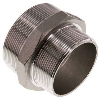 R 3'' x R 2 1/2'' Acero inoxidable de doble espiga 16 barras