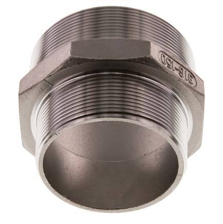 R 3'' x R 2 1/2'' Acero inoxidable de doble espiga 16 barras
