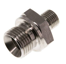G 1/2'' x G 1/4'' Acero inoxidable doble espiga 400 Bar - Hidráulico