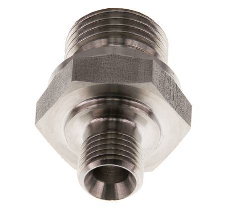 G 1/2'' x G 1/4'' Acero inoxidable doble espiga 400 Bar - Hidráulico