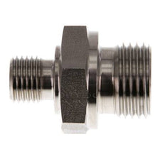 G 1/2'' x G 1/4'' Acero inoxidable doble espiga 400 Bar - Hidráulico