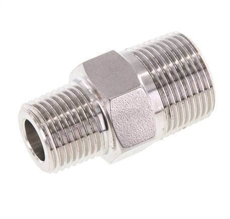 1/2'' NPT x 3/4'' NPT Acero inoxidable Espiga doble 170 Bar - Hidráulico