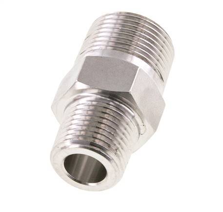 1/2'' NPT x 3/4'' NPT Acero inoxidable Espiga doble 170 Bar - Hidráulico
