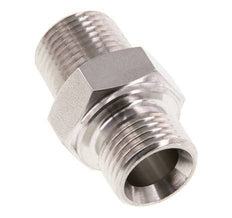 1/2'' NPT x G 1/2'' Acero inoxidable Espiga doble 40 Bar - Hidráulico