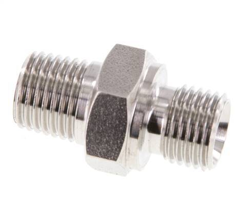 1/4'' NPT x G 1/4'' Acero inoxidable Racor doble 40 Bar - Hidráulico