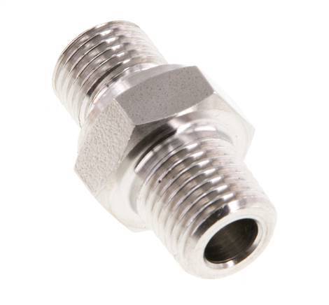 1/4'' NPT x G 1/4'' Acero inoxidable Racor doble 40 Bar - Hidráulico