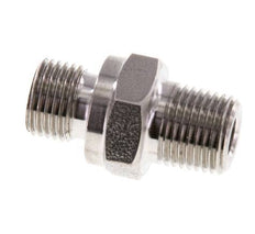 1/8'' NPT x G 1/8'' Acero inoxidable Espiga doble 40 Bar - Hidráulico