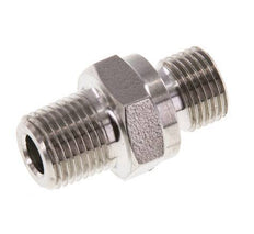1/8'' NPT x G 1/8'' Acero inoxidable Espiga doble 40 Bar - Hidráulico
