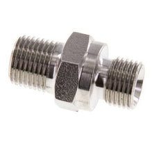 1/8'' NPT x G 1/8'' Acero inoxidable Espiga doble 40 Bar - Hidráulico