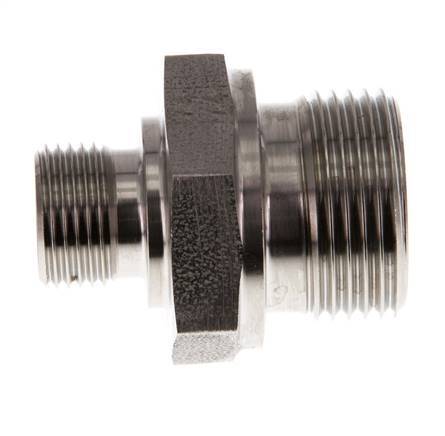 G 3/4'' x G 3/8'' Acero inoxidable doble espiga 400 Bar - Hidráulico