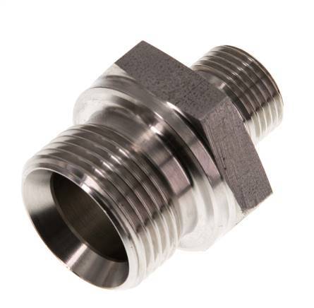 G 3/4'' x G 3/8'' Acero inoxidable doble espiga 400 Bar - Hidráulico