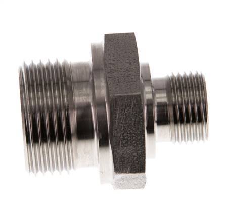 G 3/4'' x G 3/8'' Acero inoxidable doble espiga 400 Bar - Hidráulico