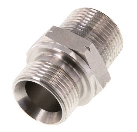 3/4'' NPT x G 3/4'' Acero inoxidable Espiga doble 40 Bar - Hidráulico