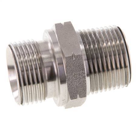 3/4'' NPT x G 3/4'' Acero inoxidable Espiga doble 40 Bar - Hidráulico