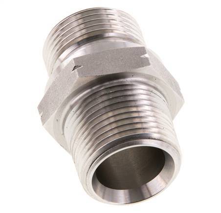 3/4'' NPT x G 3/4'' Acero inoxidable Espiga doble 40 Bar - Hidráulico