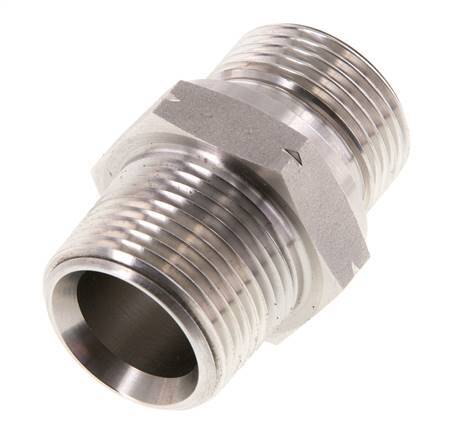 3/4'' NPT x G 3/4'' Acero inoxidable Espiga doble 40 Bar - Hidráulico