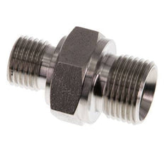 G 3/8'' x G 1/4'' Acero inoxidable doble espiga 400 Bar - Hidráulico