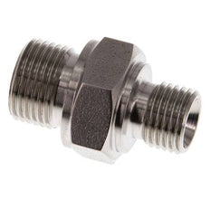 G 3/8'' x G 1/4'' Acero inoxidable doble espiga 400 Bar - Hidráulico