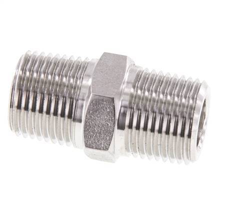 3/8'' NPT Acero inoxidable Espiga doble 210 Bar - Hidráulico