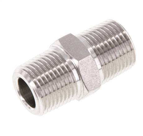 3/8'' NPT Acero inoxidable Espiga doble 210 Bar - Hidráulico
