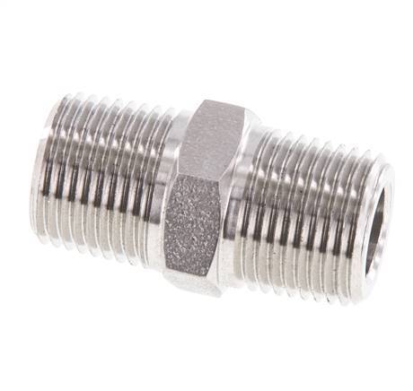 3/8'' NPT Acero inoxidable Espiga doble 210 Bar - Hidráulico
