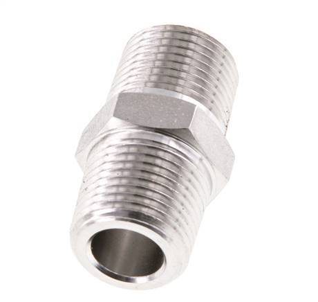 3/8'' NPT Acero inoxidable Espiga doble 210 Bar - Hidráulico