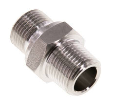 3/8'' NPT x G 3/8'' Acero inoxidable Espiga doble 40 Bar - Hidráulico