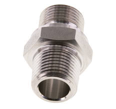 3/8'' NPT x G 3/8'' Acero inoxidable Espiga doble 40 Bar - Hidráulico