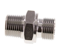 3/8'' NPT x G 3/8'' Acero inoxidable Espiga doble 40 Bar - Hidráulico