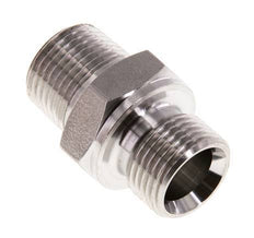 3/8'' NPT x G 3/8'' Acero inoxidable Espiga doble 40 Bar - Hidráulico