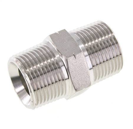 1'' NPT Acero inoxidable Espiga doble 140 Bar - Hidráulico