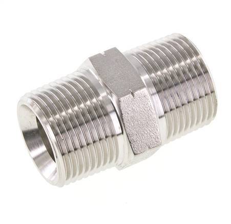 1'' NPT Acero inoxidable Espiga doble 140 Bar - Hidráulico