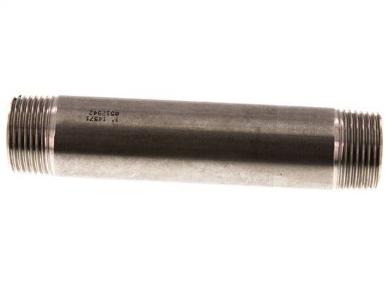 R 1'' Stainless steel Double Pipe Nipple 20 Bar DIN 2982 - 150mm